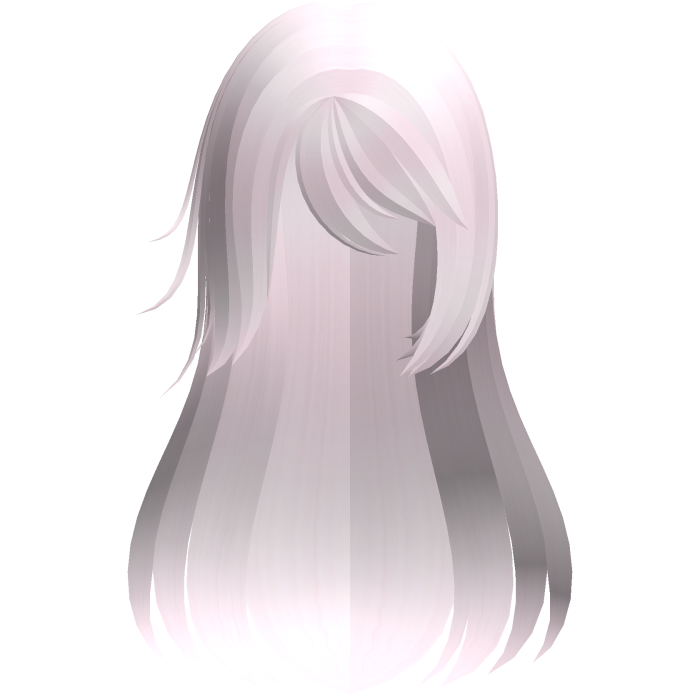 pastel pink cute protagonist side swept long hair
