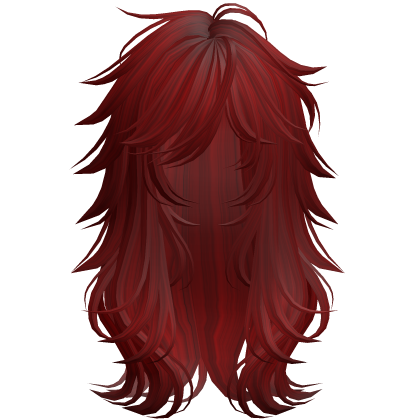 Scene Wispy Flared Wolfcut Red