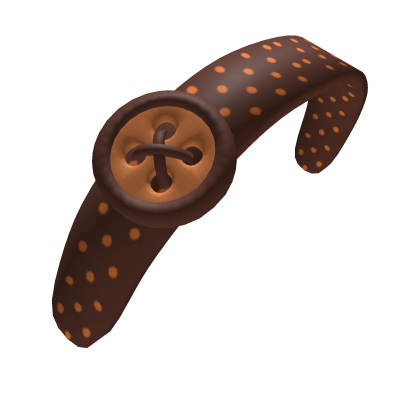 fall orange brown polkadot button igari headband Roblox item