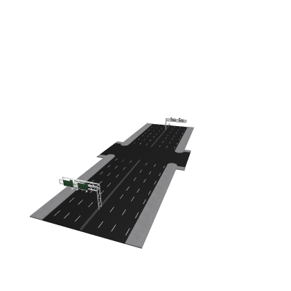 highway exit with signs but you need to customize