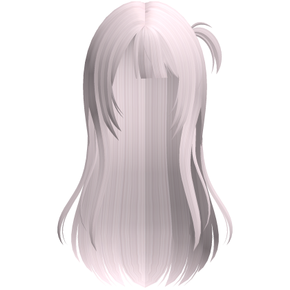 Flowing Long Side Ponytail Light Pink Hair W Bangs Roblox item