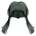Korean Pigtail in Green Hair