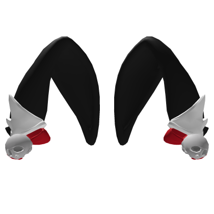 Halloween Black Rabbit Bunny Ears with Skull Roblox item