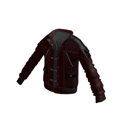 Ribbed Sleeve Bomber Jacket (Maroon)