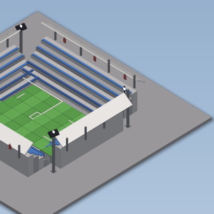 Low Poly Stadium Soccer Football Map preview 4