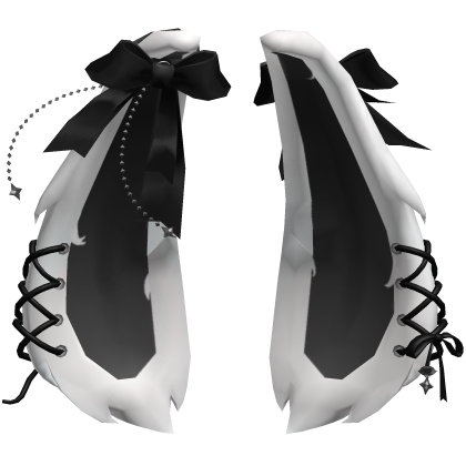 Gothic Lolita Cute bunny Ears | White & Black Roblox item