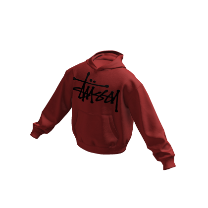 Designer Stussy Hoodie Red thumbnail
