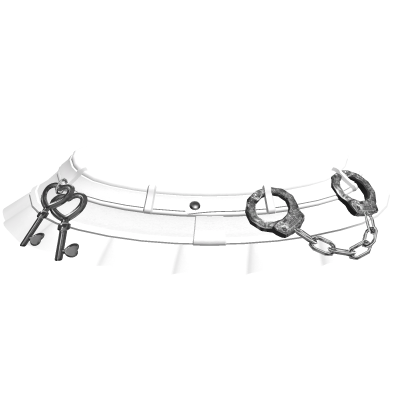 white emo goth chain handcuff denim mini skirt