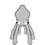Balck and white squid