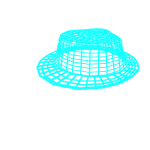 Blue Hologram Fedora