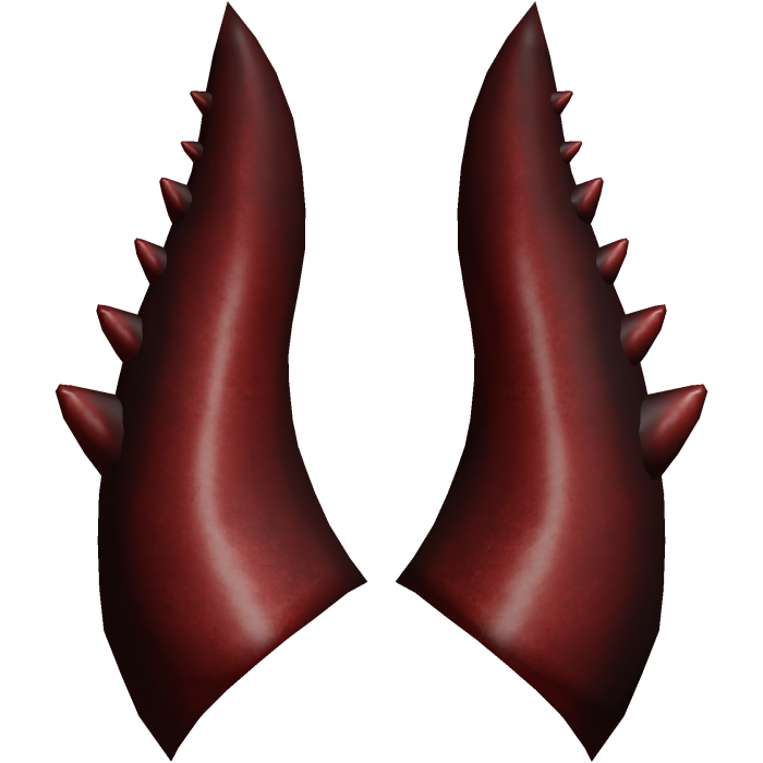 Dark Maroon Red Candle of Pwnage Horns Add-On