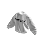 DRESSX Oversized White Sweatshirt