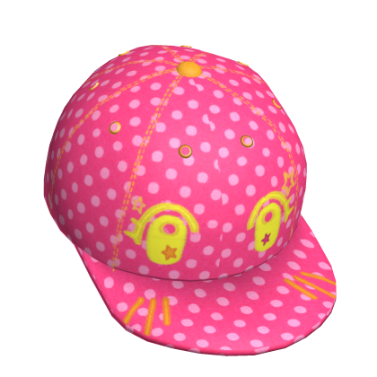 ♡ harajuku otaku polka dot pink orange snapback