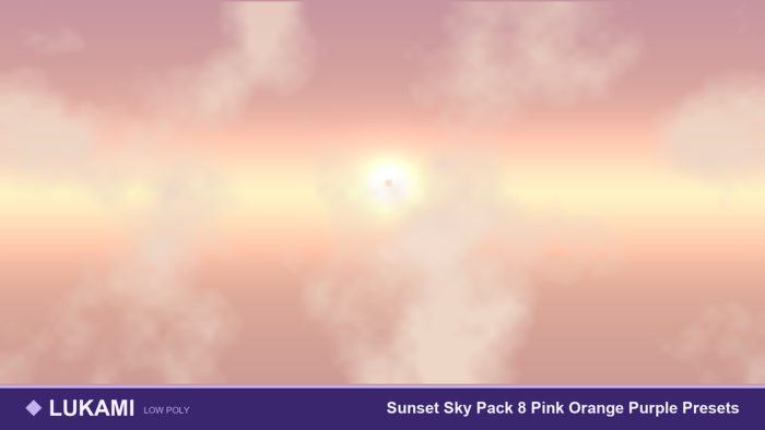 Sunset Sky Pack 8 Pink Orange Purple Presets preview 1