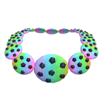 Rainbow Cookie Necklace