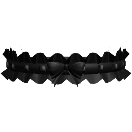 adorable gothic studded ruffle choker in black Roblox item