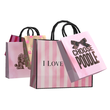 Cutesy Pink Shopping Bags