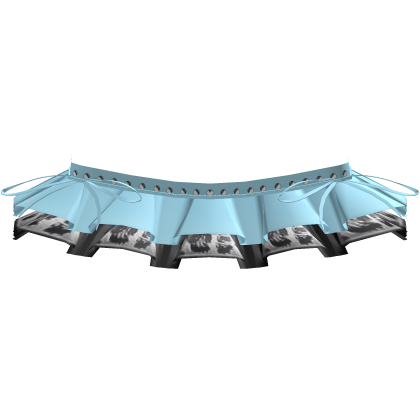 alt studded blue leopard skirt w ribbons