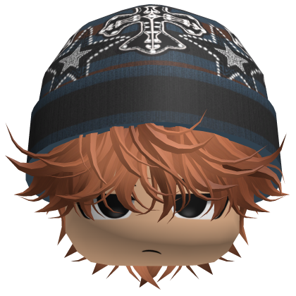 Messy Spikey Hair W/ Skater Beanie Ginger V3 Roblox item
