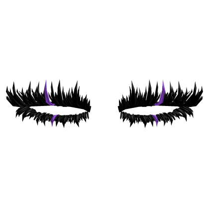 ✩ Dramatic Cateye Lashes w Purple Colored Spikes