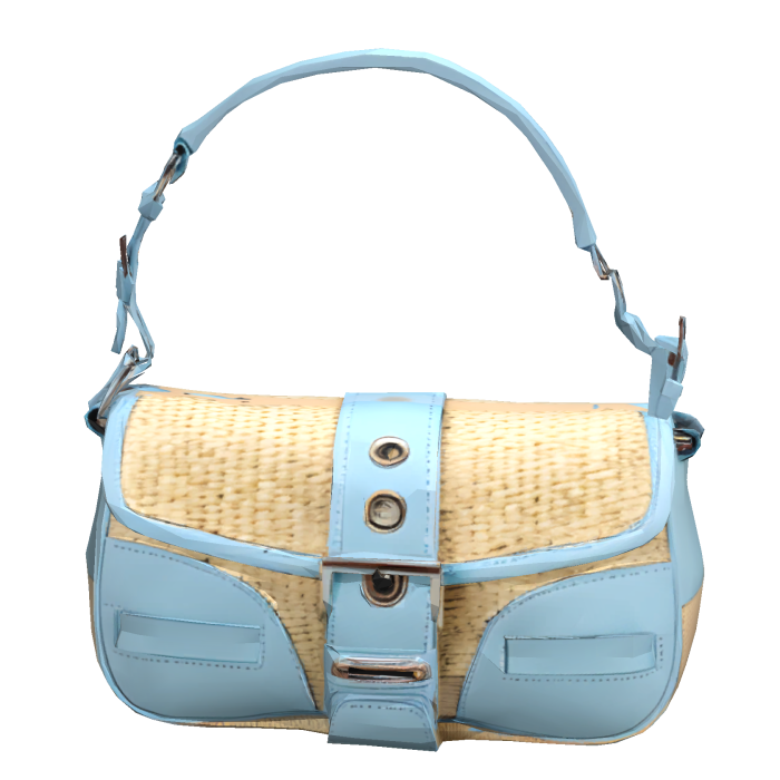 Prada Raffia Bag In Blue