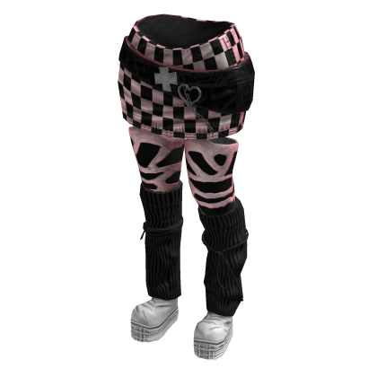 Chic Sporty Ura - Hara Skirt (Pink Black)