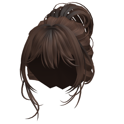 Curly Side Swept Ponytail Hair - Brown Roblox item