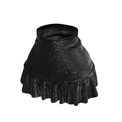Sequin Flounce Miniskirt (Black) thumbnail