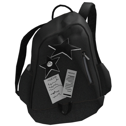 Y2K Grunge Preppy Backpack Black Stars thumbnail