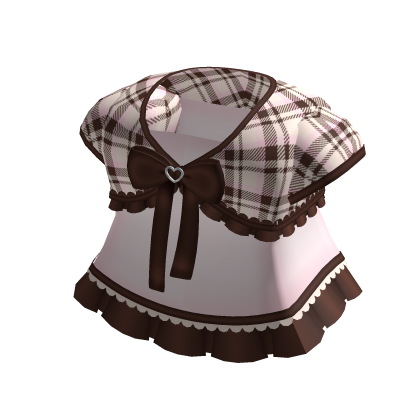 Cute Ruffled Dark Neapolitan Heart Bow Dress thumbnail