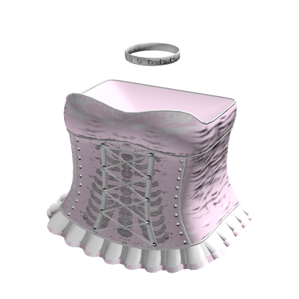Emo Rhinestone Skeleton Dress in Pink