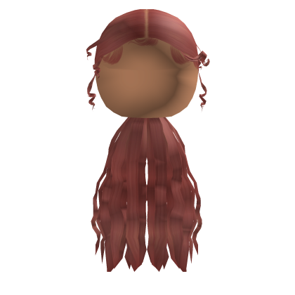 Roblox Item Sleek Curly Ponytail In Rose Gold