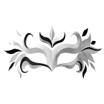 White and Black Mask