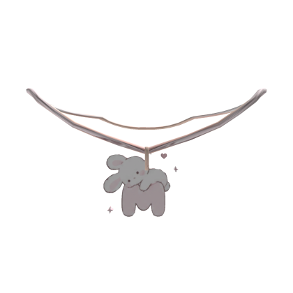 cute m pink bunny initial necklace 1.0