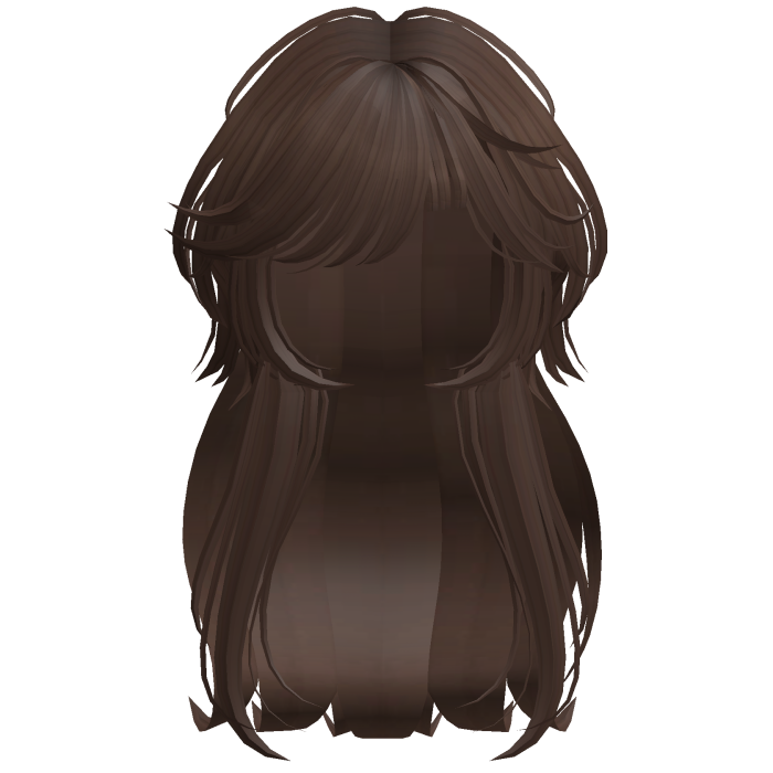 Shaggy Wavy Layered Hair w/ Side Bangs (Brown)