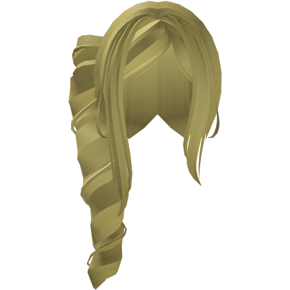 Adorable Long Swirly Side Ponytail in Yellow