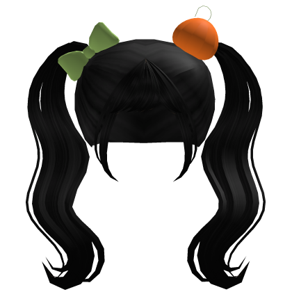 cute pumpkin pigtails in black