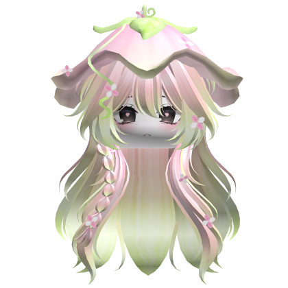 Kawaii Fluffy Layered Flower Hair (Guava)