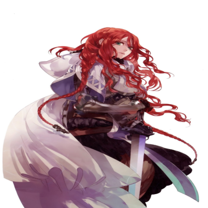 Red Haired Warrior Anime Girl Roblox decal