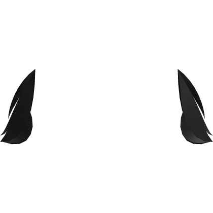 kitty tuffs hair add on in black Roblox item