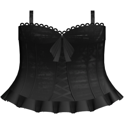 ♱ gothic laced dress with bow in black Roblox item