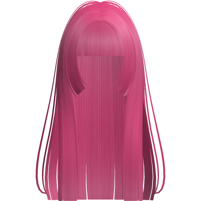 gothic long straight hime emo hot pink hair