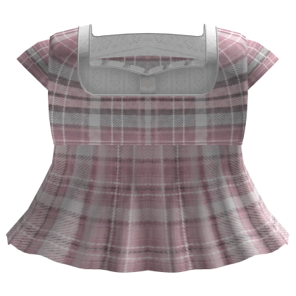 cute plaid dress in pink Roblox item