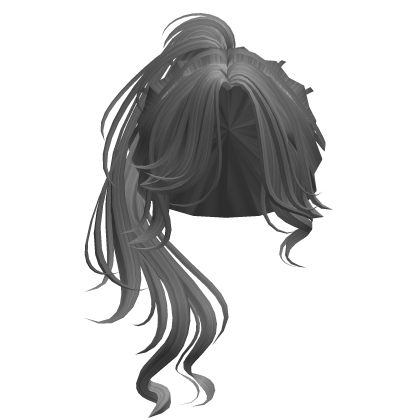 Wispy Swirly Ponytail Hair (Gray) Roblox item