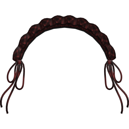 Ruffled Headband with Bows Red Roblox item