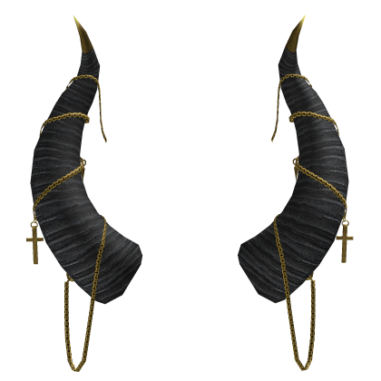Gold Chained Horns (Black)