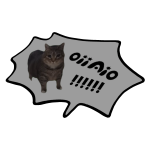 OIIAIO Spinning Cat Speech Bubble