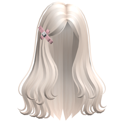 Cute Dolly Hair with Ribbon Hairpin (Beige) Roblox item