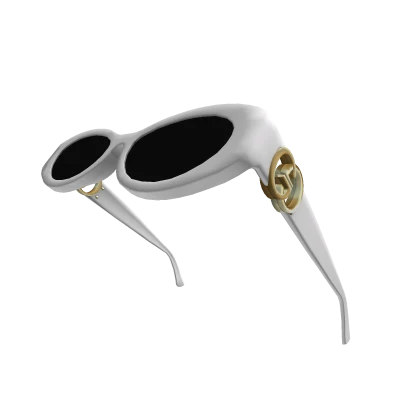 Oval White Sunglasses ♡ Roblox item thumbnail