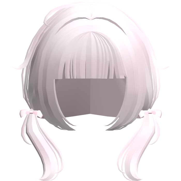 pastel pink thin low wispy baby pigtails